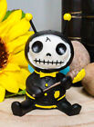 Ebros Furrybones Sitting Buzz Skull Face in Bee Costume with Hood and Honey