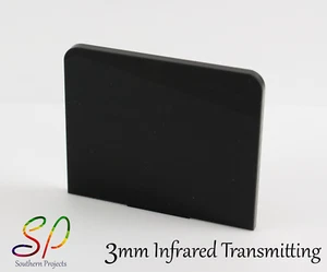 3mm Infrared Transmitting Acrylic Black Gloss Acrylic - Picture 1 of 2