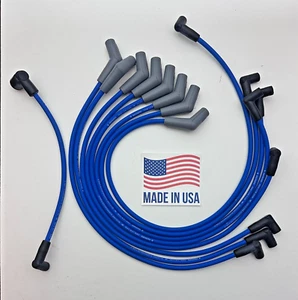 1980-1987 FORD 460 PICKUP F250 F350 VAN E250 E 350 BLUE 8mm USA Spark Plug Wires - Picture 1 of 3