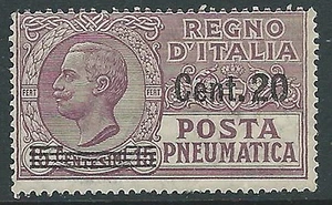 1924-25 REGNO POSTA PNEUMATICA SOPRASTAMPATO 20 SU 15 CENT MNH ** - CZ15-2 - Picture 1 of 1