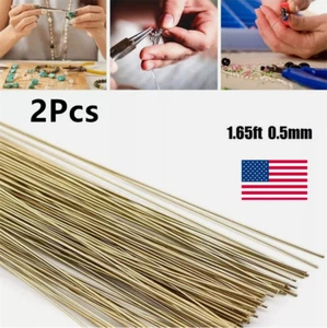2Pcs Gold Solder Wire Soldering Jewelry Making Repair Solder Wire Accessories US - Picture 1 of 22