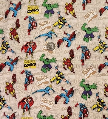72"X44"~100% Cotton~2011 Marvel Retro Comics~CAMELOT Cottons #13200109~2 yards - Image 1 of 2