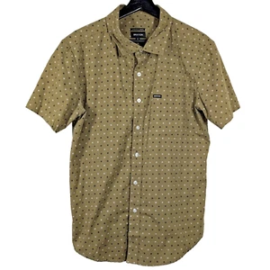 Brixton Mens Button Up Short Sleeve Shirt Size S Standard Fit/Charter Dots Skate - Picture 1 of 8