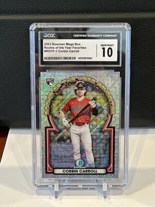 2023 Bowman Mega Box Corbin Carroll Rookie of The Year ROY Favorites CGC 10 - Picture 1 of 2