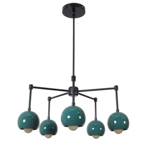 Five Light eyeball Shade Sputnik Brass Starburst Ceiling Chandelier Light Fixtur - Picture 1 of 6