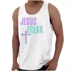 Christian Faith Cross Crucifix Jesus Freak Tank Top T Shirts Tees Men Women - Picture 1 of 7