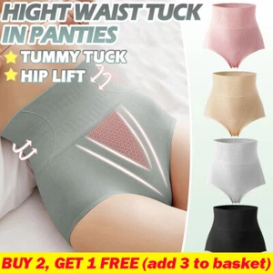 Womens High Waist Slimming Knickers Briefs Firm Tummy Control Underwear - Picture 1 of 19