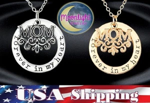 New Mom Forever in my Heart Daughter Son Child Mothers Day Necklaces - Picture 1 of 3