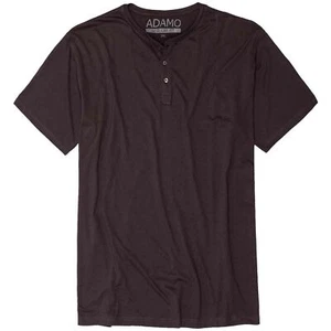 T-shirt abbottonata taglie forti antracite - AD 139011-A - Foto 1 di 2