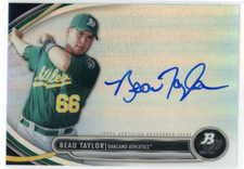 2013 Bowman Platinum Baseball Beau Taylor Prospect Refractor Auto #BPAP-BT