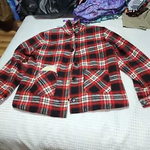VOLCOM NWT WOMENS SIZE LARGE PLAID RAD JACKET COAT - Picture 1 of 12