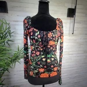 NWT Free People Floral Long Sleeve Womens Top | Size Small - Picture 1 of 3