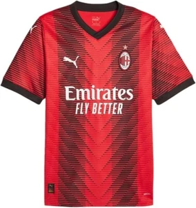 Men's AC MILAN HOME JERSEY 23/24 770383-01 RED/BLACK M (B33) - Picture 1 of 1