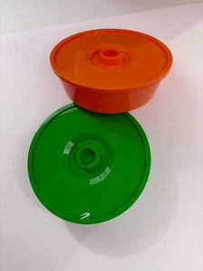 Target Bullseye Playground Tortilla Warmer - Orange & Green 9"D x 3.5"H (2pk) - Picture 1 of 3