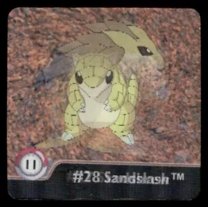 Artbox Pokemon Action Flipz Series One (1999) 27 Sandshrew/28 Sandslash  No.11 - Picture 1 of 2