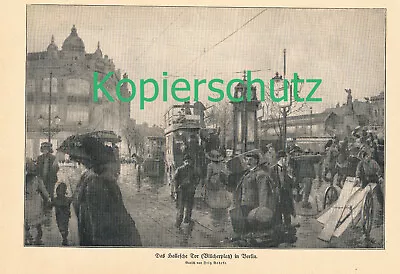 D101 358 Fritz Gehrke Das Hallesche Tor In Berlin Druck 1911 !! • 12.90€