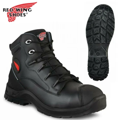 Red Wing Petroking 6" 3225 Safety Work Boot Lace Up Black | Size 3-13 - Image 1 of 4