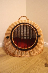 Katzentransportkorb Katzenhöhle Transportkorb Katzenkorb mit Kissen Korb Katze  - Bild 1 von 7