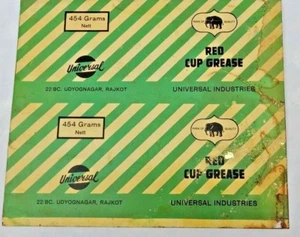 Rare Old Vintage Litho Print Tin Sign Board Collectible Red Cup Grease India - Picture 1 of 12