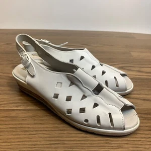 Spring Step Women's Size 40 US 9 White Dublita Slingback Sandal - Picture 1 of 12