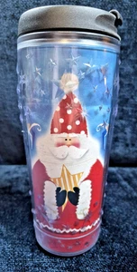 Vaso de viaje Starbucks Barista '03 Navidad Papá Noel 16 OZ estrellas elevadas Santa - Imagen 1 de 10