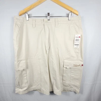 Nuevo con etiquetas Pantalones Cortos Quiksilver American Standard Carga 38 Piedra Beige Algodón Surf Y2K Foto 1 de 4