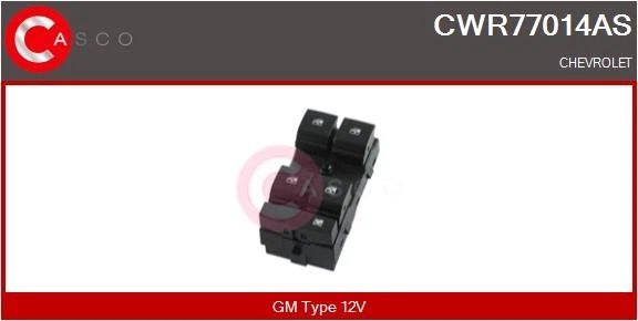 CWR77014AS CASCO Switch, window regulator for CHEVROLET - Image 1 of 1