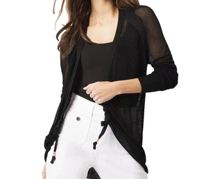 White House Black Market schwarzer Netz-Cardigan Pullover Small neu mit Etikett $ 99 - Bild 1 von 3
