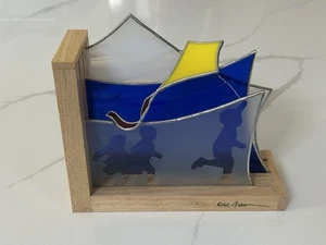 Beautiful Stained Glass Metal "Kosair's Children" Artist Signed with Certificate - Picture 1 of 10