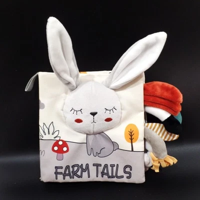 Cloth Book 3D Touch Feel High Contrast Baby Books, FARM TAILS Toys for Baby 0-12 - Изображение 1 из 4