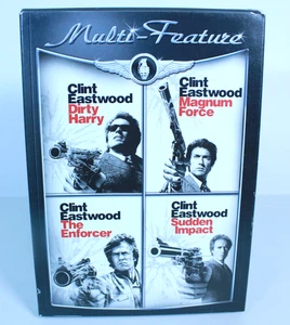 Clint Eastwood Dirty Hary, Magnum Force, The Enforcer, Sudden Impact 4 Film DVD - Picture 1 of 3