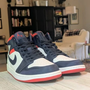 Air Jordan 1 SE Mid Olympic Size 10.5 Red White and Blue - Picture 1 of 14
