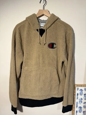 Moletom com capuz Champion Sherpa pulôver de lã profunda tamanho médio - Imagem 1 de 4
