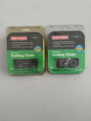 "Cadena de corte de motosierra Craftsman 71-3629 y 3630 16"" Poulan y Homelite se adapta a 2 piezas" Foto 1 de 4