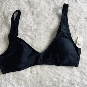 Aerie Black V-Neck Bikini Top Swimsuit sz XL - Picture 1 of 6