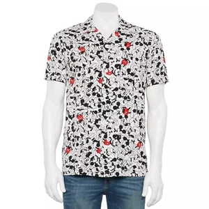 NWT Mickey Mouse Mens Disney Hawaiian Shirt Button Up Tropical Size M L XXL 2XL - Picture 1 of 3