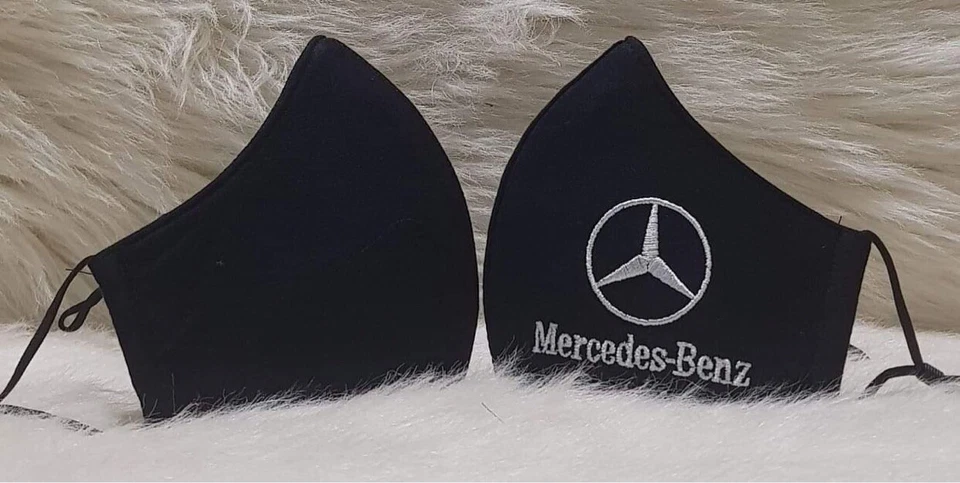 2 Pack Mercedes-Benz Embroidered Adult Unisex Adjustable Face Masks - Image 1 of 1
