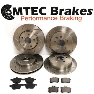 Corsa C 1.8 Sri Front & Rear Drilled Grooved Brake Discs plus Pads - Picture 1 of 9