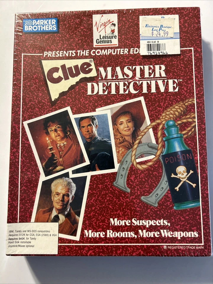 NISB Clue Master Detective IBM PC/ Tandy Computer Edition NEW - Image 1 of 3