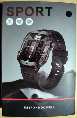 Smartwatch Armbanduhr Blutdruck Fitness Tracker wie Samsung Huawei Metallband - Bild 1 von 4