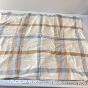 boll & branch pillowcase standard beige gray plaid 100% organic cotton flannel