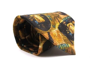 Ermenegildo Zegna Silk Tie Beige Multi Color Necktie New 57 x 3.75 - Picture 1 of 3