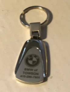For BMW Metal Chrome Tear drop Laser Engraved Keychain Key Fob Ring  - Bild 1 von 2