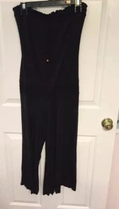 Jumpsuit Black jersey Knit One Piece Medium - Picture 1 of 5