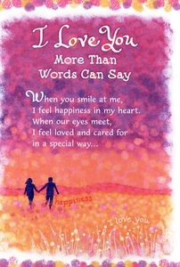 BLUE MOUNTAIN ARTS "I LOVE YOU MORE THAN WORDS CAN SAY..." I LOVE YOU CARD - Picture 1 of 3