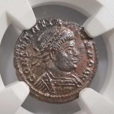 Constantine II Roman Empire BI Nummus AE3/4 NGC XF Ancient Epfig Hoard Pedigree - Image 1 of 4