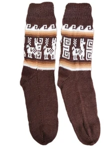 BRANDNEU, 100 % ALPAKAWOLLE SOCKEN, GRÖSSE 6 BIS 9, 1 PAAR, DUNKELBRAUNE FARBE - Bild 1 von 1