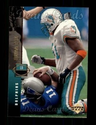 1994 Upper Deck #226 Bryan Cox Dolphins Western Illinois 8 - NM/MT - Image 1 of 1