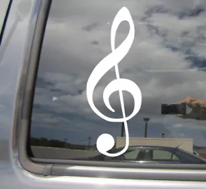 Treble G Clef Music Symbol Note Cars Laptop Bumper Vinyl Decal Sticker 10202 - Picture 1 of 2