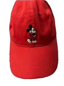 NWT! Disney Mickey Mouse Red Men’s Women’s Adjustable Baseball Cap Hat - Picture 1 of 6
